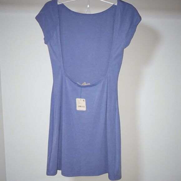Free People Rosalia Dress XS NWT Blue Mini Low Back Sleeveless Boho Summer Party - Picture 3 of 5